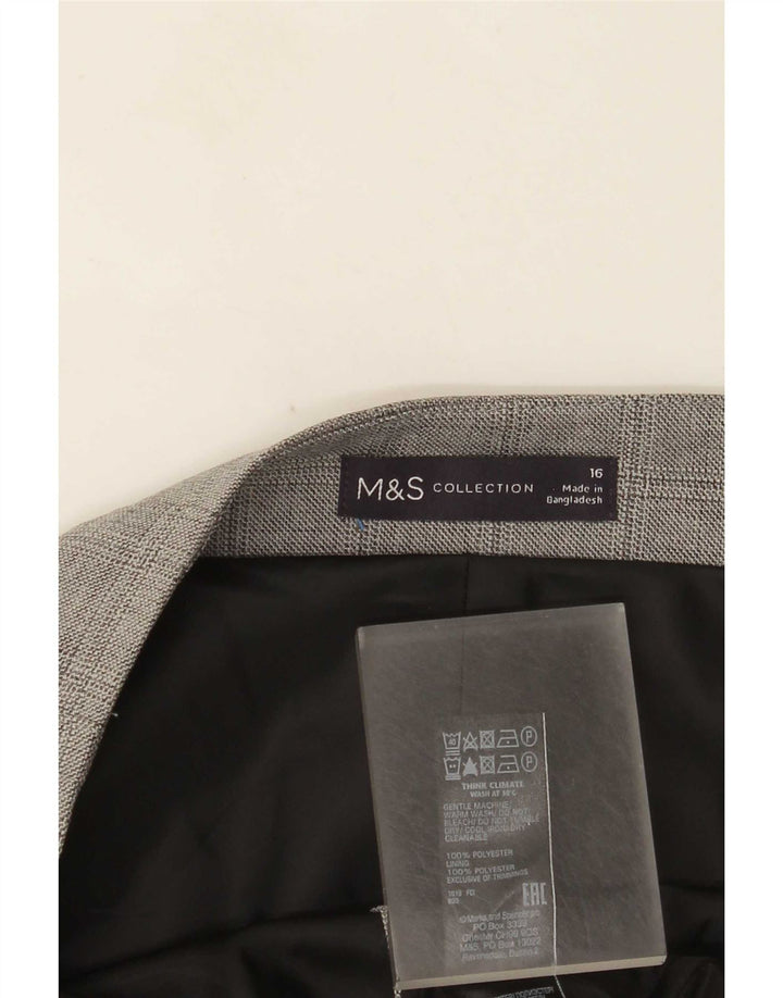 Marks & Spencer Γυναικεία Pencil Φούστα UK 16 Large W36 Grey Polyester