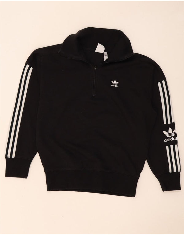 Γυναικεία φούτερ με φερμουάρ Adidas μεγάλου μεγέθους, Jumper UK 8 Small Black