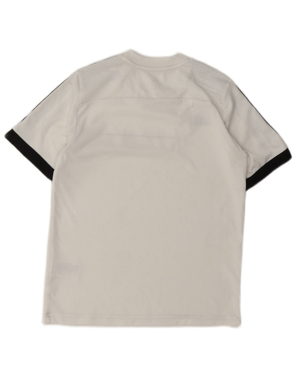 Adidas Boys Climacool T-Shirt Top 13-14 Years White Colourblock Polyester