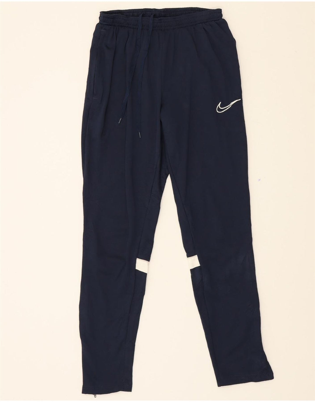 NIKE Womens Tracksuit Trousers UK 14 Medium  Navy Blue Colourblock Vintage Nike and Second-Hand Nike from Messina Hembry 