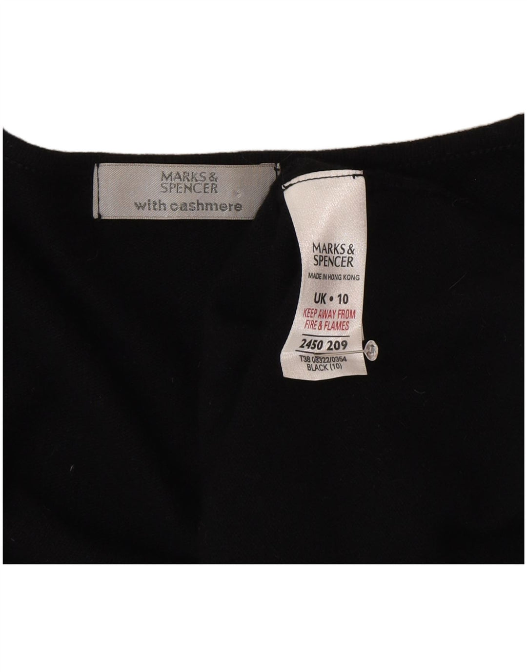 Marks & Spencer Γυναικείο πουλόβερ Crop Cardigan UK 10 Small Black Viscose