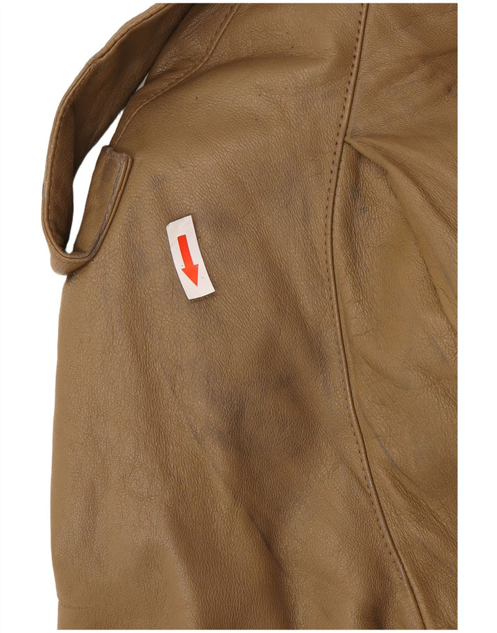 Vintage Ανδρική Δερμάτινη Καμπαρντίνα IT 46 Small Brown Leather