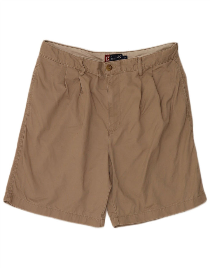 Chaps Ανδρικό σορτς Chino με καρφίτσα W34 Μεγάλο μπεζ βαμβακερό