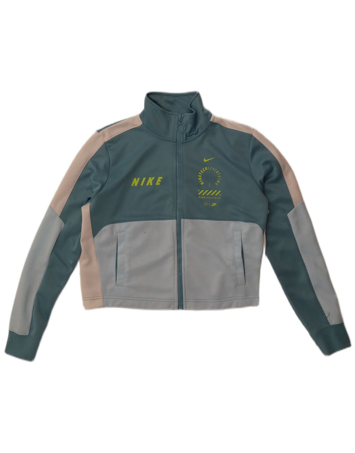 Γυναικεία φόρμα φόρμας Nike Oversized γραφικά Μπουφάν UK 10 Small Blue