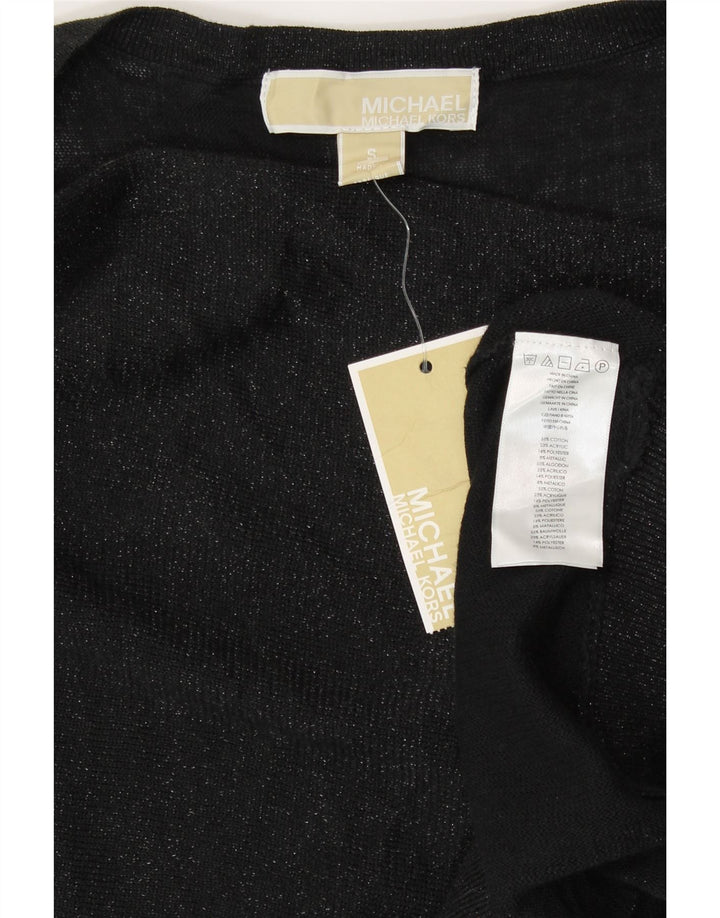 Michael Kors Γυναικεία Αμάνικη Μπλούζα Τοπ UK 10 Small Black Cotton