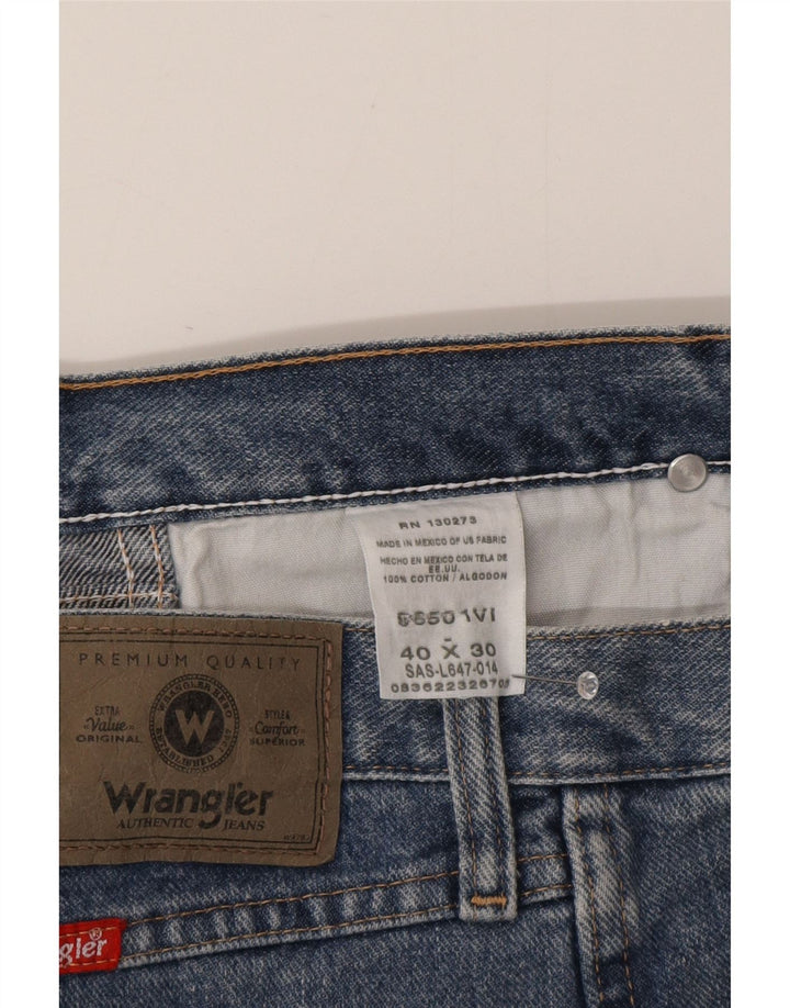 Ανδρικό τζιν Wrangler ίσιο W40 L30 Μπλε βαμβακερό