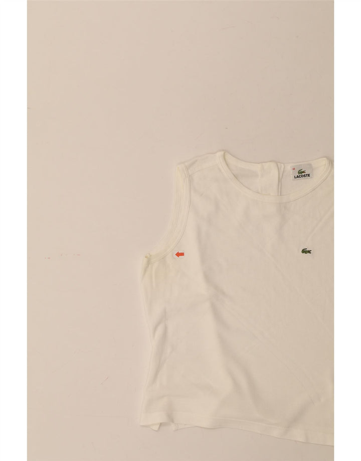 Γυναικείο Γιλέκο LACOSTE Top Size 44 Μεγάλο Λευκό Βαμβακερό