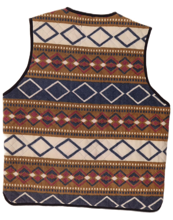 Master Mens Fleece Gilet UK 42 XL Πολύχρωμος Γεωμετρικός Πολυεστέρας