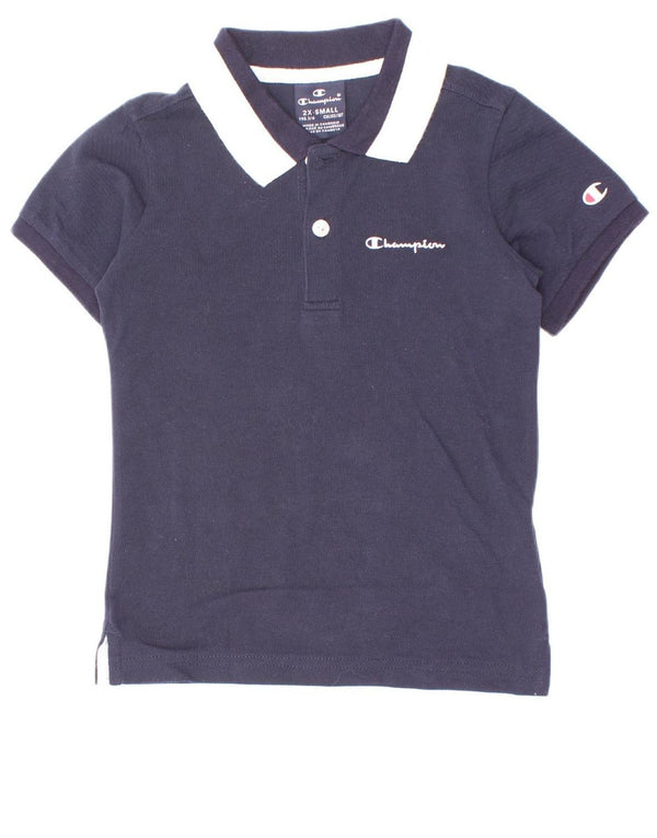 Champion Boys Polo shirt 3-4 Years 2XS Navy Blue Colorblock Cotton