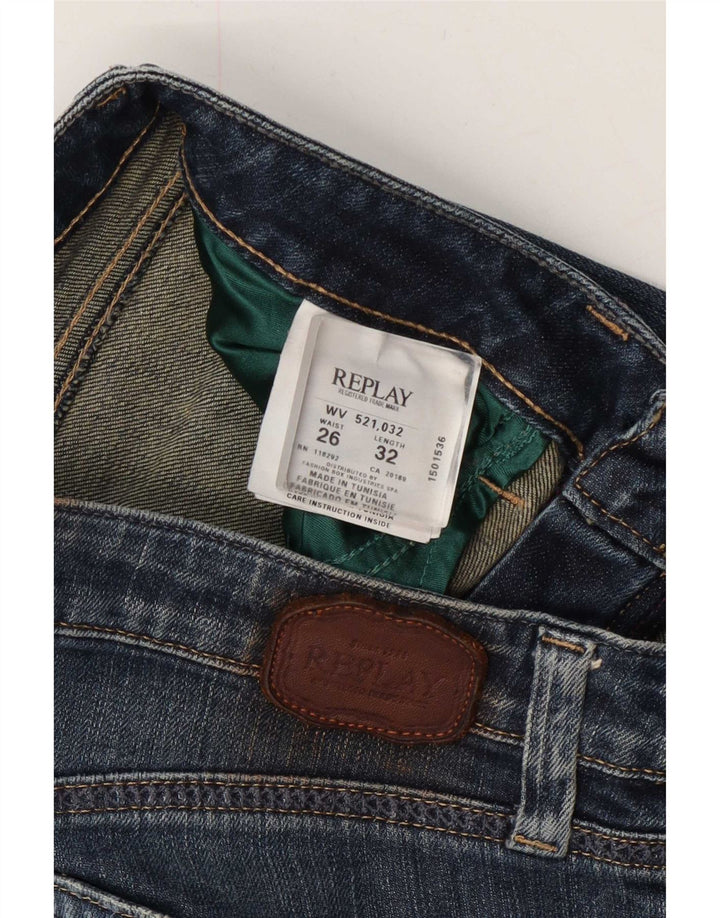 Replay Γυναικείο Slim Jeans W26 L32 Μπλε βαμβακερό