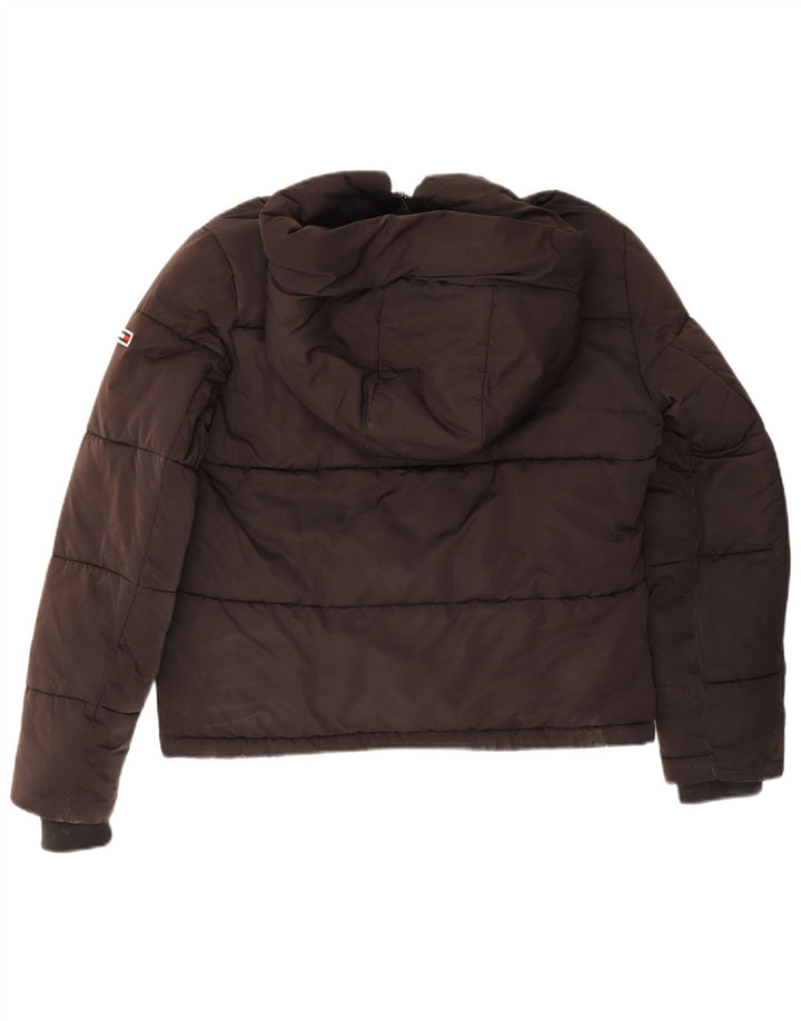 Tommy Hilfiger γυναικείο μπουφάν με επένδυση μεγάλου μεγέθους UK 6 XS Grey Polyamide