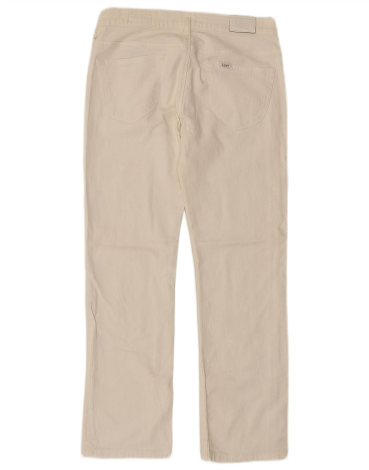 LEE Girls Lilly Straight Jeans 14-15 ετών W28 L26 Λευκό βαμβακερό