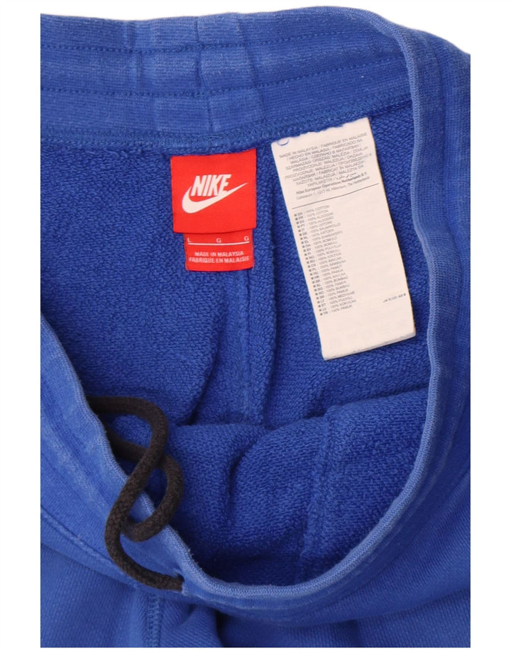 Ανδρικό αθλητικό σορτς Nike μεγάλο μπλε βαμβακερό