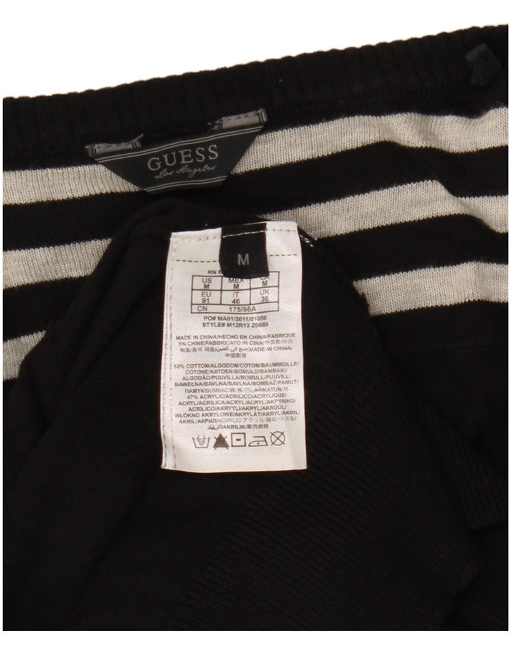 Γυναικείο πουλόβερ ζακέτας Guess Loose Fit UK 14 μεσαίο μαύρο βαμβακερό