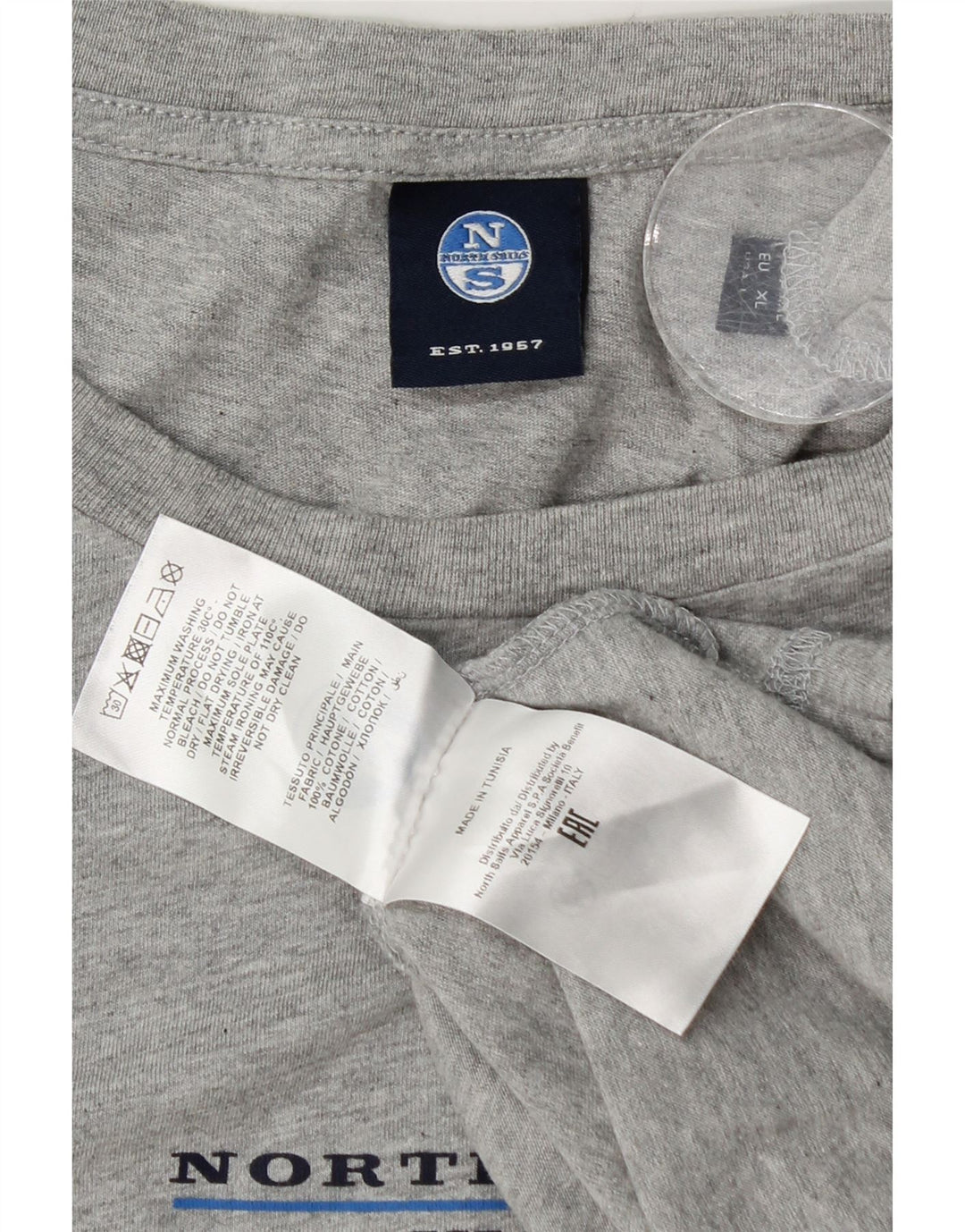 Ανδρικό T-Shirt North Sails Top XL Γκρι βαμβακερό