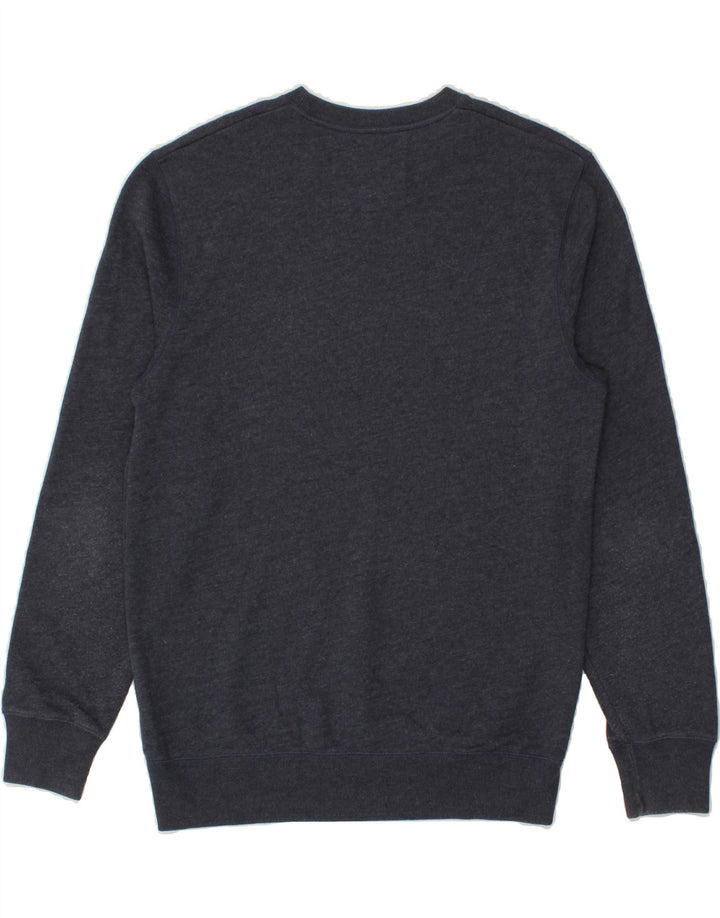 JACK WILLS Mens Graphic Sweatshirt Jumper Medium Navy Blue Cotton Vintage Jack Wills and Second-Hand Jack Wills from Messina Hembry 