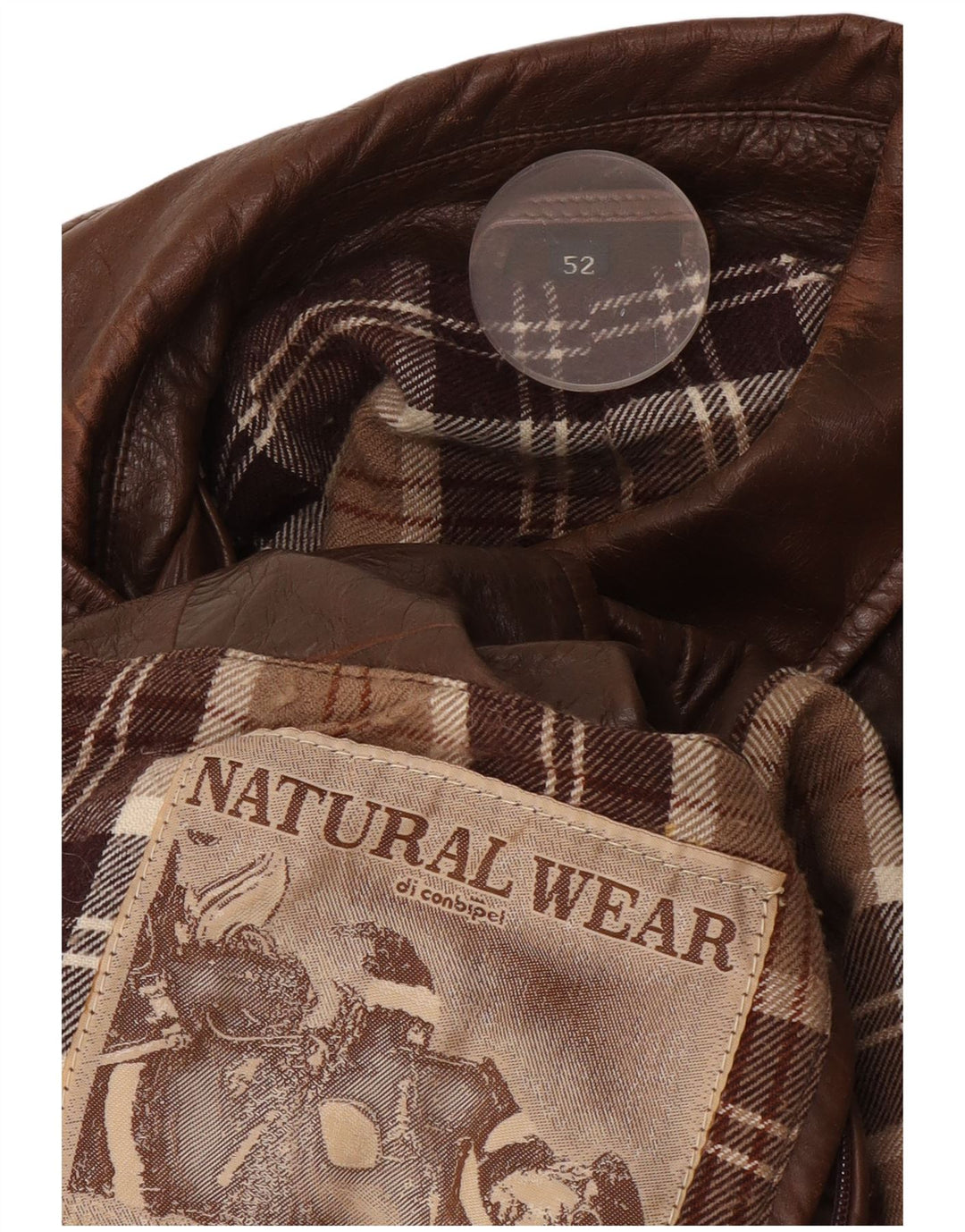 Ανδρικό δερμάτινο τζάκετ Conbipel Natural Wear IT 52 XL Καφέ