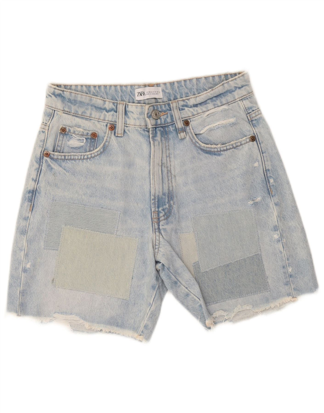 Zara Γυναικείο τζιν σορτς EU 36 XS W26 Μπλε βαμβακερό συνονθύλευμα