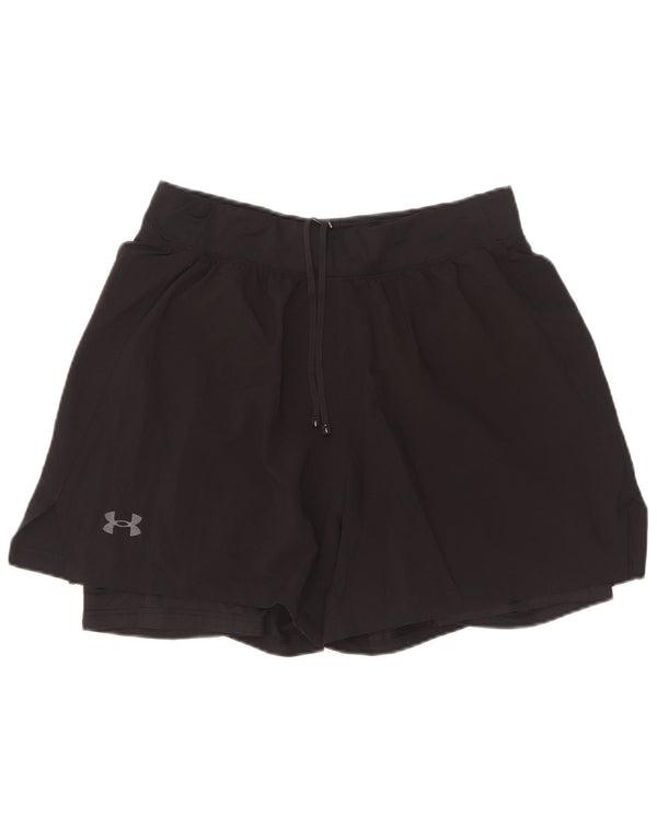 Under Armour Γυναικείο αθλητικό σορτς UK 14 μεγάλο μαύρο πολυεστέρα