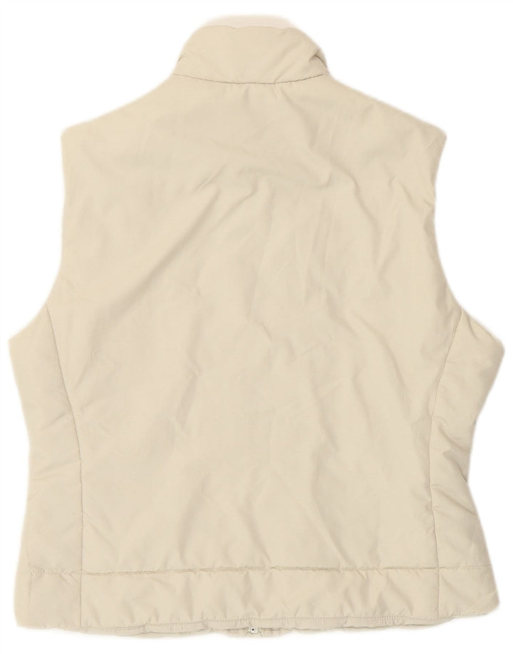 Reebok Γυναικείο Gilet UK 12 Medium Off White Πολυεστέρας