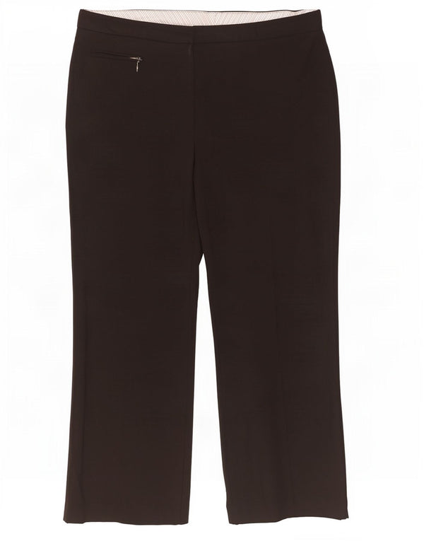 Marks & Spencer Womens Straight Casual Trousers UK 18 XL W40 L29 Black