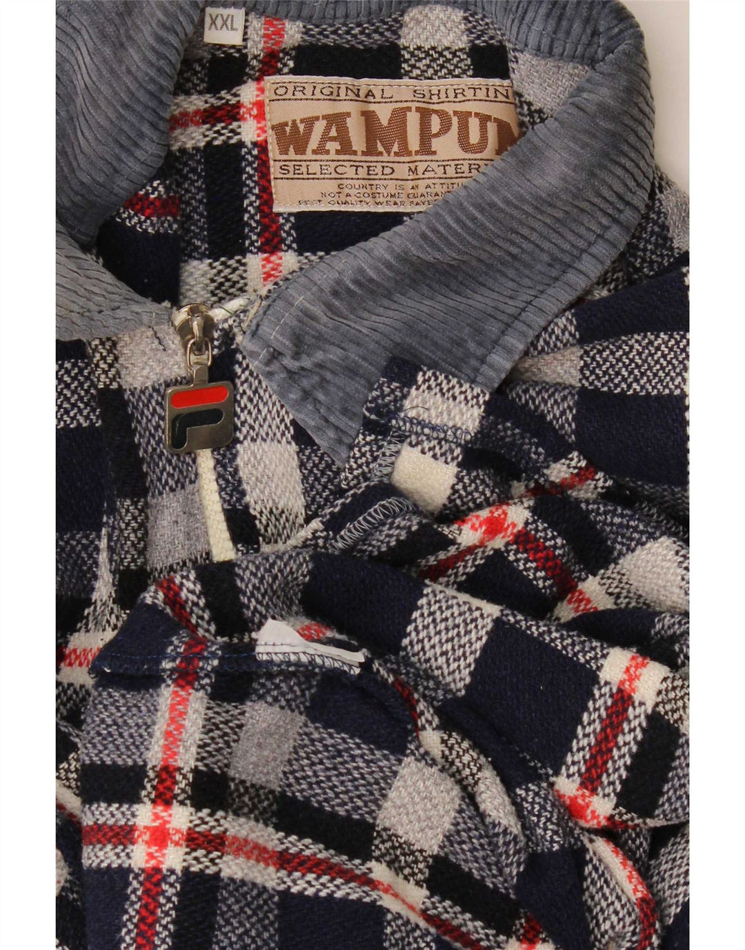 Ανδρικό φανελένιο πουκάμισο Wampum 2XL Navy Blue Check