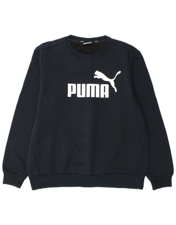 Ανδρικό γραφικό φούτερ Puma Jumper Μεγάλο Ναυτικό Βαμβακερό