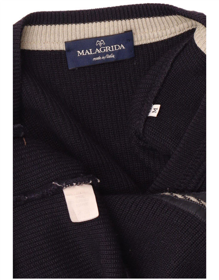 Γυναικεία ζακέτα Malagrida UK 14 Medium Navy Blue Wool