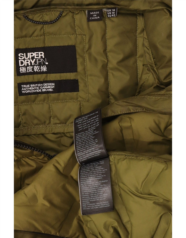 Superdry Ανδρικό μπουφάν με κουκούλα UK 14 Large Green Polyester