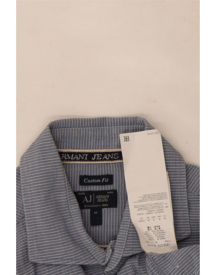 Armani Jeans Ανδρικό Πουκάμισο Προσαρμοσμένης Εφαρμογής Βαμβακερό με μεσαίο μπλε ρίγες