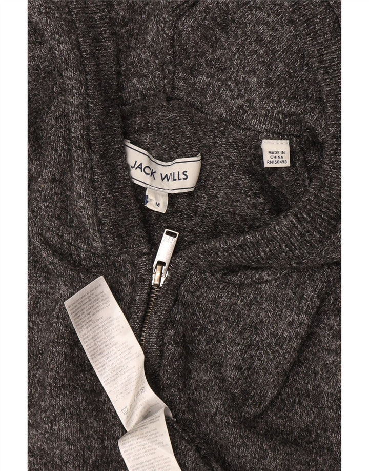 Jack Wills Ανδρική ζακέτα με κουκούλα με μεσαίο γκρι πολυεστέρα