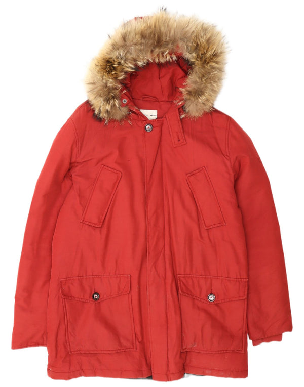 Ανδρικό μπουφάν Parka με κουκούλα Gas UK 40 Large Burgundy