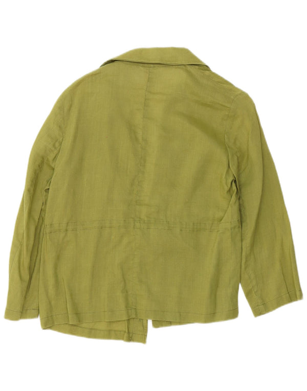 Zara Γυναικείο Σακάκι Μπλέιζερ UK 16 Large Green Ramie