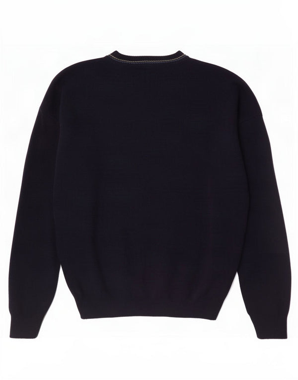 Vintage Ανδρικό πουλόβερ με λαιμόκοψη IT 52/54 Large Navy Blue