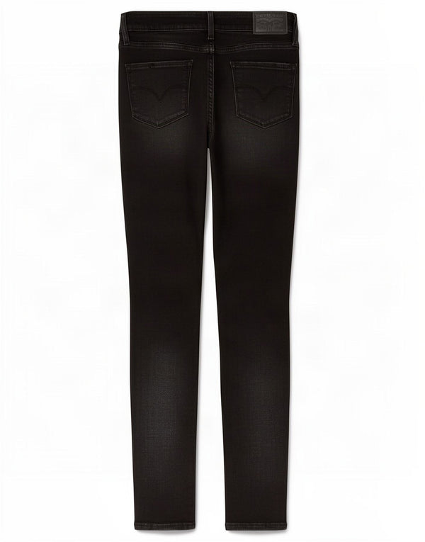 Levi's Womens 711 Distressed Skinny Jeans W28 L30 Μαύρο βαμβακερό