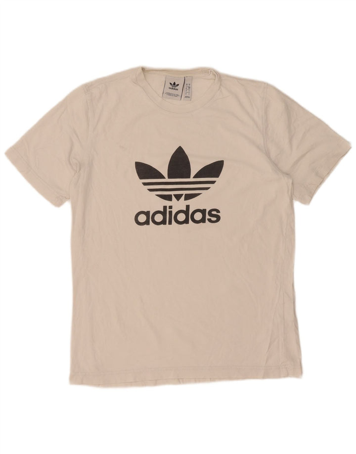 Ανδρικό γραφικό T-Shirt Adidas Top Μικρό λευκό βαμβακερό