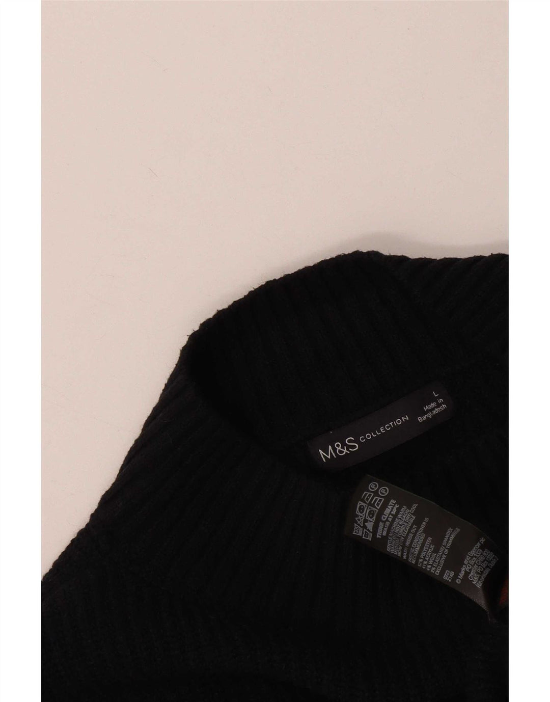 Marks & Spencer Γυναικείο μακρυμάνικο φόρεμα UK 16 μεγάλο μαύρο πολυεστέρα