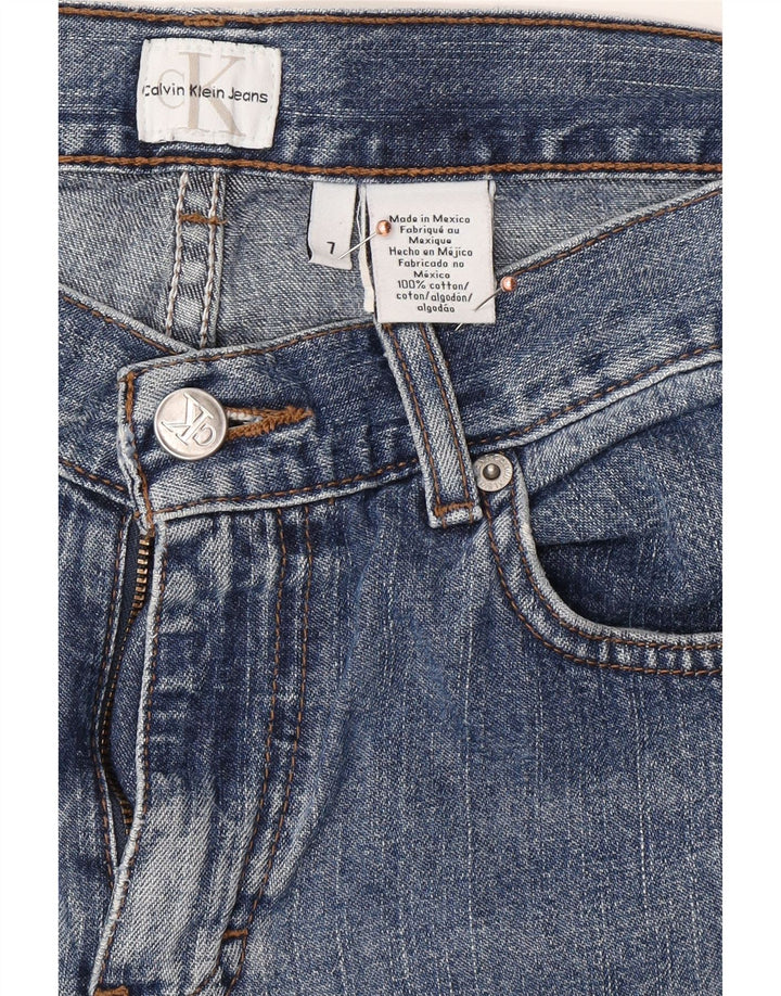 CALVIN KLEIN Γυναικείο ίσιο τζιν US 7 Medium W30 L28 Μπλε βαμβακερό