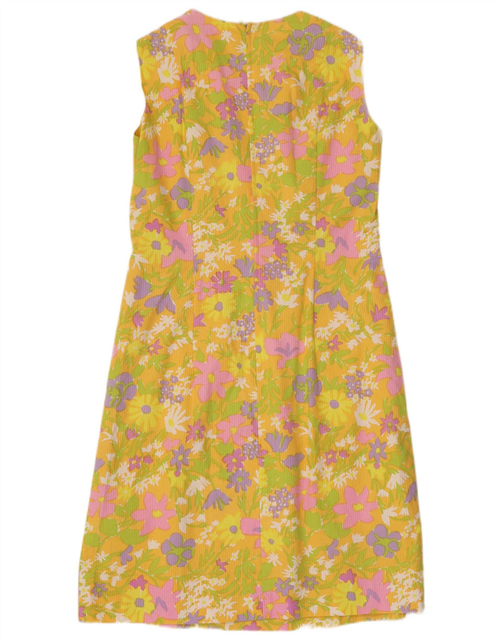 Γυναικείο αμάνικο φόρεμα BOUSSAC UK 14 Medium Yellow Floral