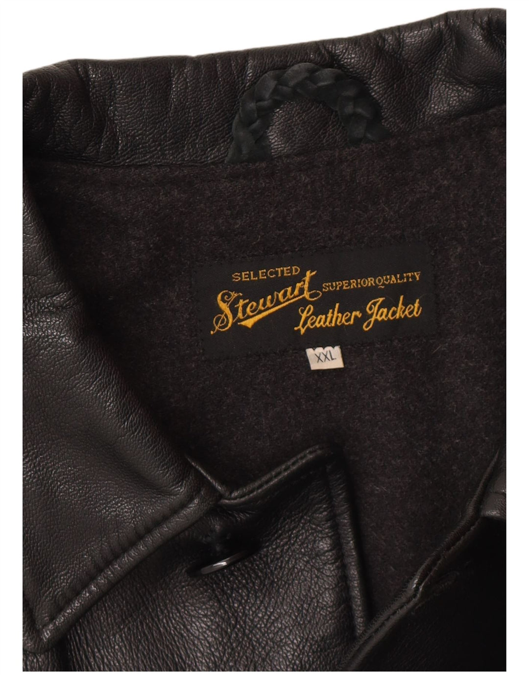 STEWART Ανδρικό Δερμάτινο Μπουφάν UK 44 2XL Μαύρο Δερμάτινο Classic