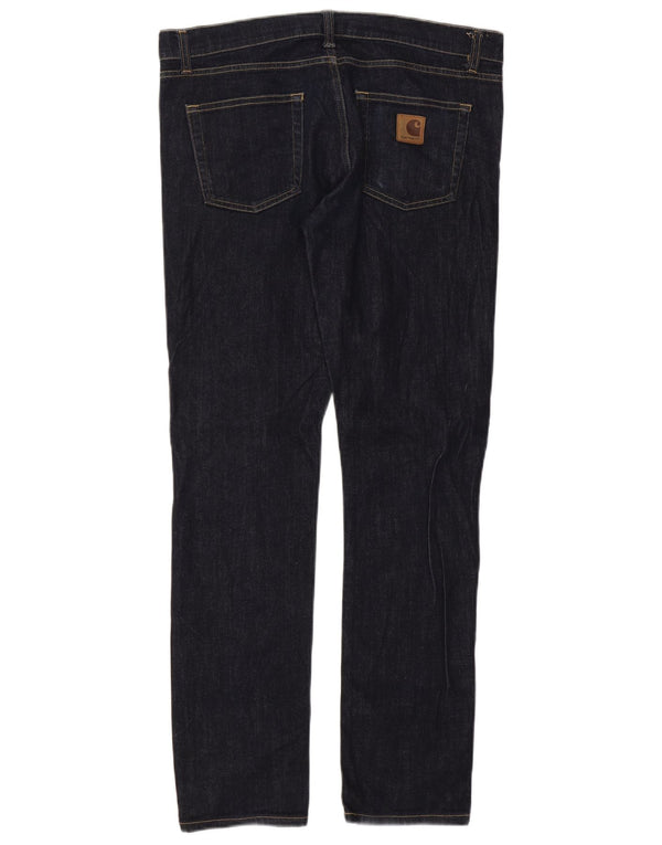 Carhartt Γυναικείο Παντελόνι Rebellion Slim Jeans W33 L32 Navy Blue Cotton