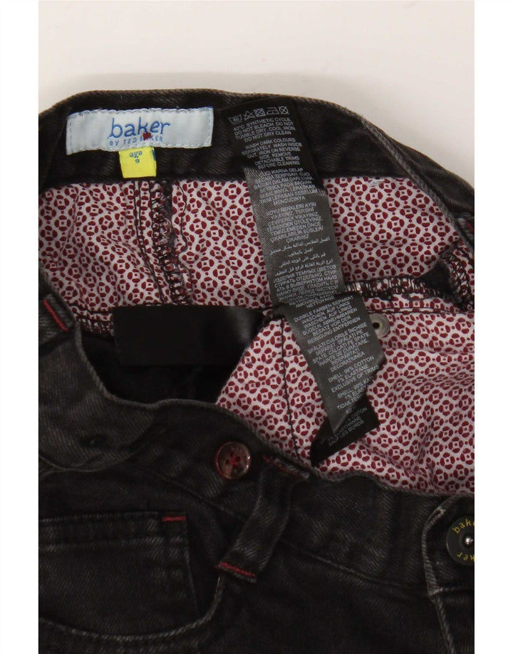 Ted Baker Boys Slim Jeans 8-9 ετών W24 L22 Μαύρο βαμβακερό