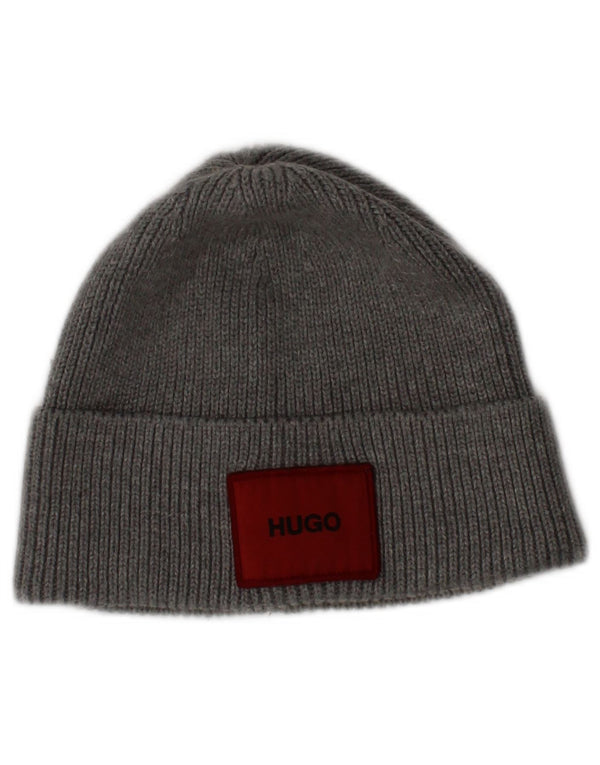 Λογότυπο Hugo Boss Ανδρικό Πλεκτό Καπέλο Beanie One Size Grey