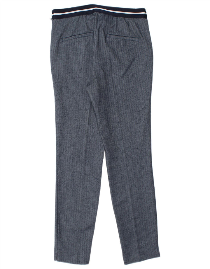 Zara Γυναικείο Slim παντελόνι Chino Μικρό W26 L27 Μπλε πολυεστέρας ψαροκόκκαλο