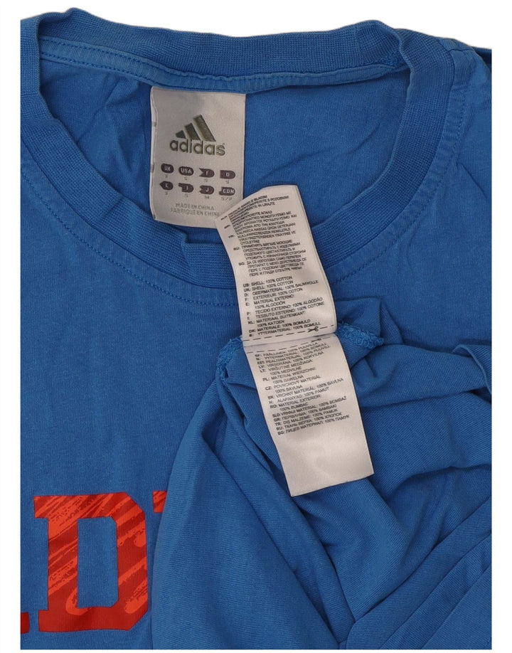 Ανδρικό γραφικό T-Shirt Adidas Top Small Blue βαμβακερό