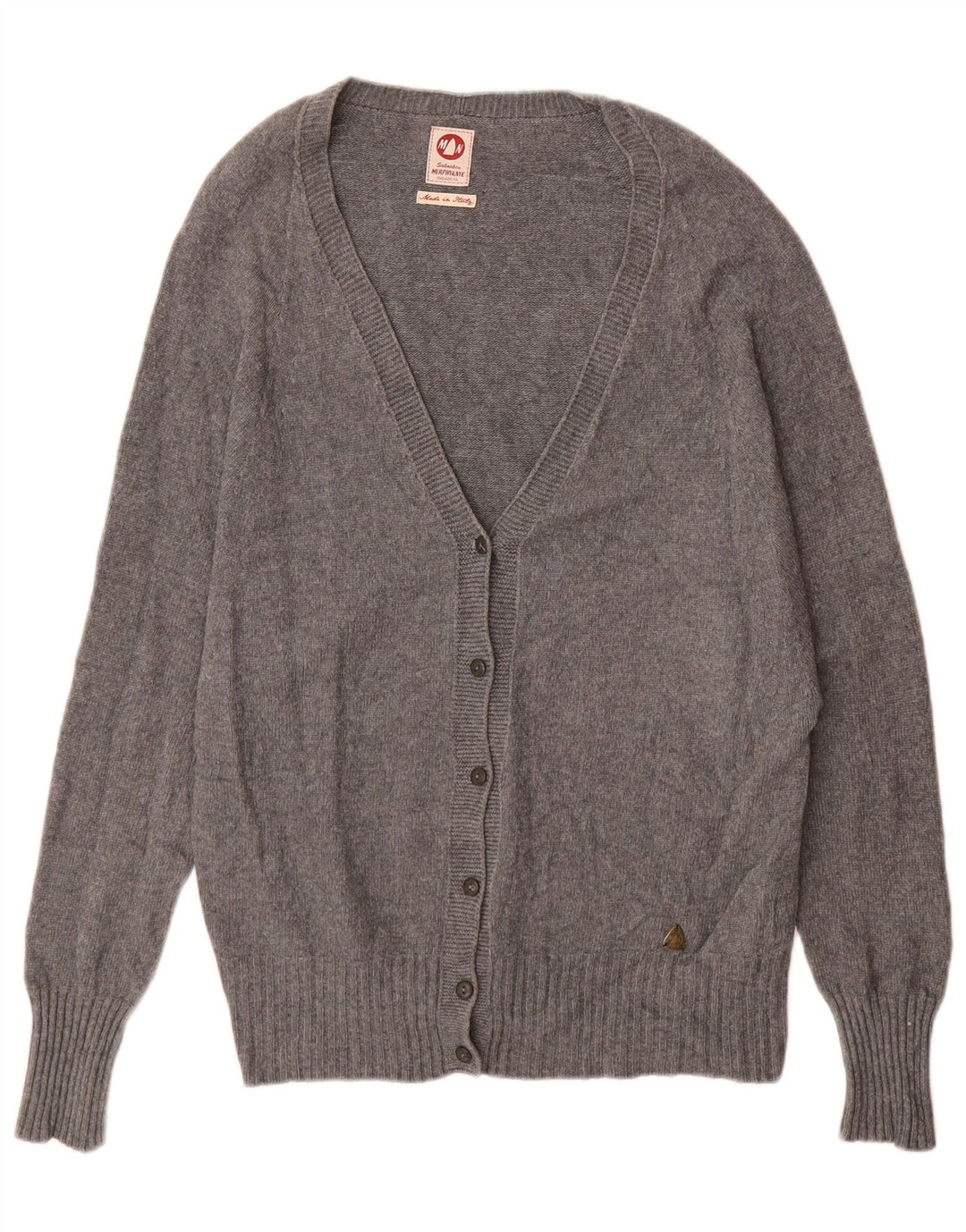 MURPHY & NYE Γυναικείο πουλόβερ ζακέτα UK 18 XL γκρι βισκόζη