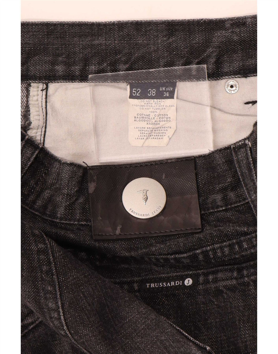 Ανδρικό τζιν Trussardi ίσιο W36 L32 Γκρι βαμβακερό