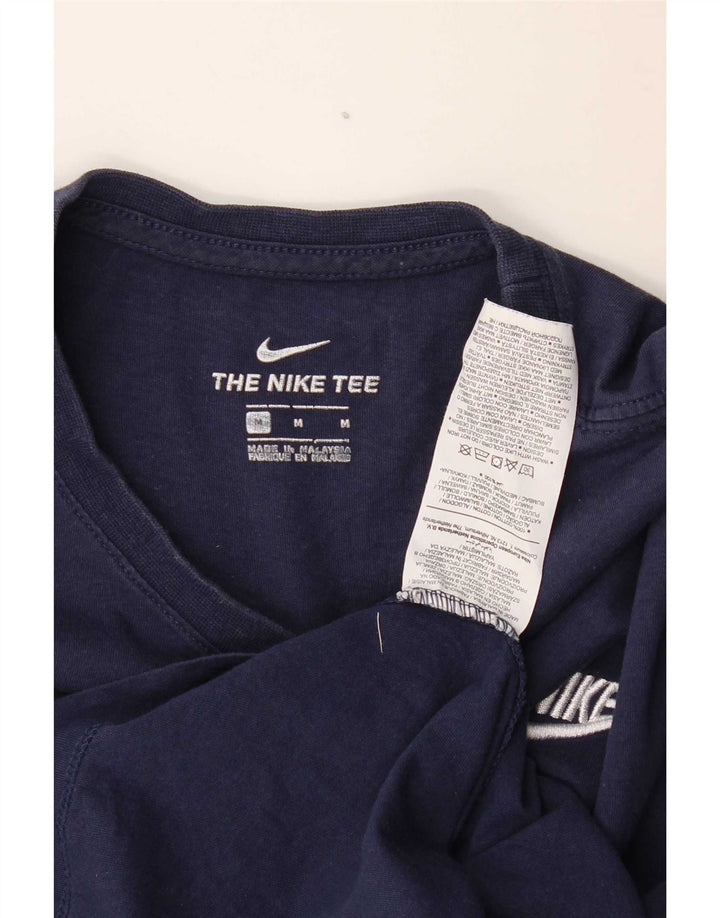 Nike Mens T-Shirt Top Medium Navy Blue Cotton