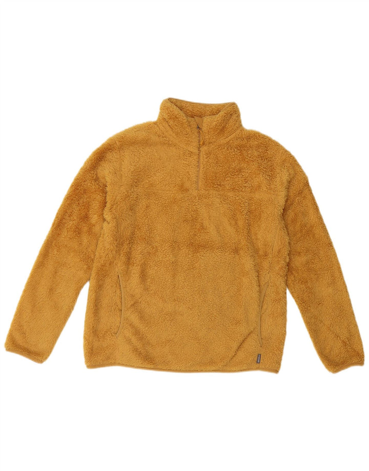 Eddie Bauer Γυναικείο φερμουάρ με λαιμόκοψη φλις άλμα UK 10 Small Yellow Polyester