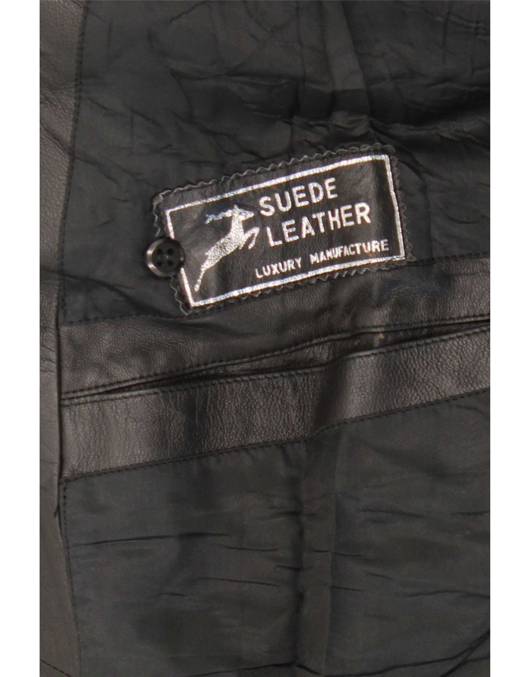 Vintage Ανδρικό Δερμάτινο Παλτό UK 38 Μεσαίο Μαύρο